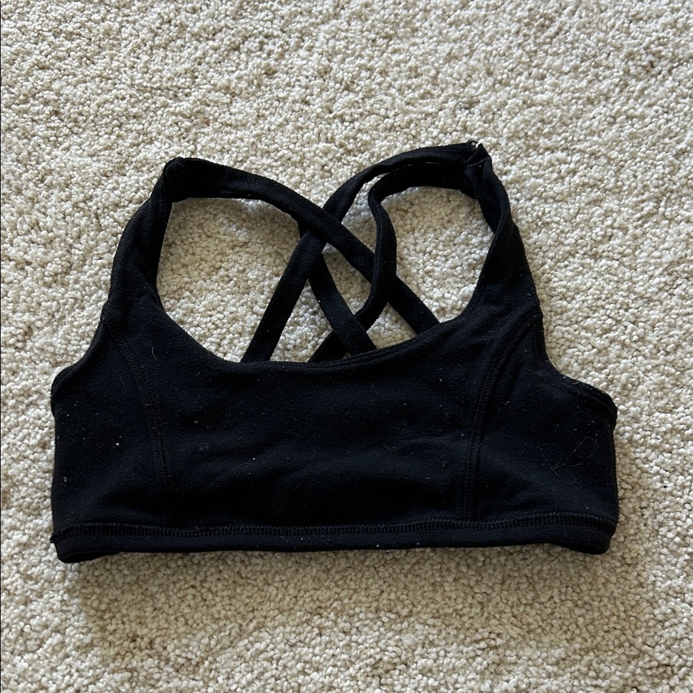Lululemon Athletica Black Crossback Sports Bra